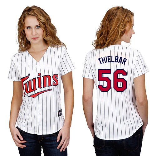 Caleb Thielbar #56 mlb Jersey-Minnesota Twins Women's Authentic Home White Baseball Jersey